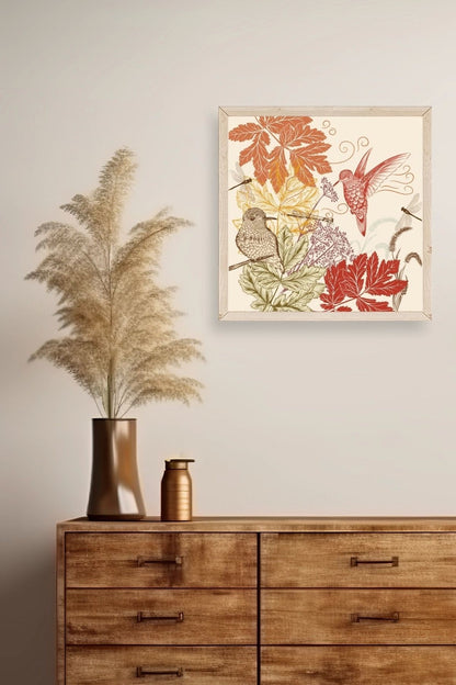 Çiçek Ahşap Çerçeveli Tablo 23 x 23