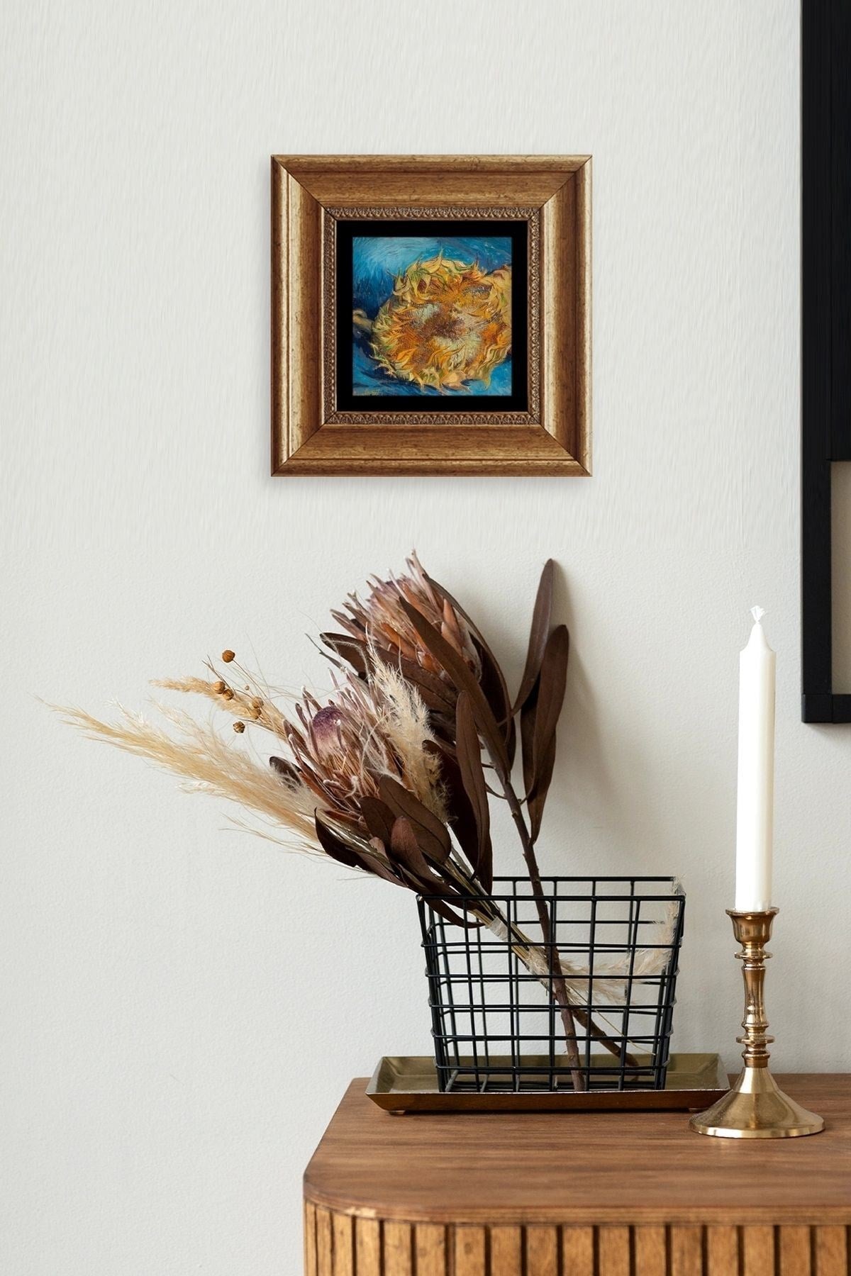 Van Gogh Çerçeveli Taş Tablo 20 cm