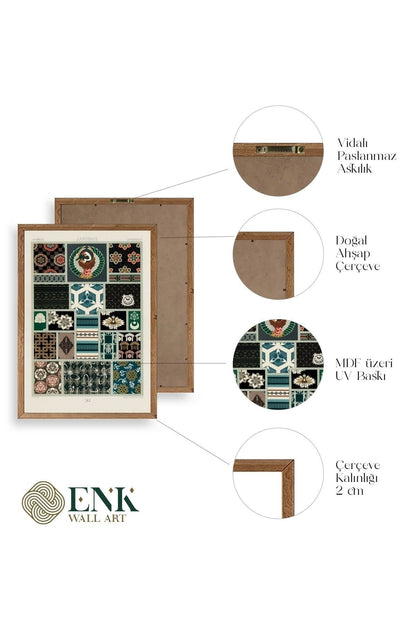 Motif Ahşap Çerçeveli Tablo 23 x 30