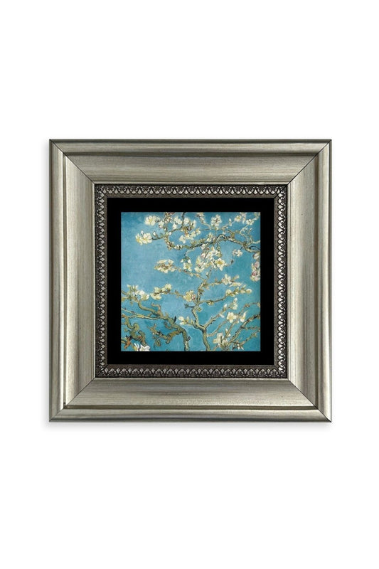 Bahar Çiçekleri Çerçeveli Taş Tablo 20 cm