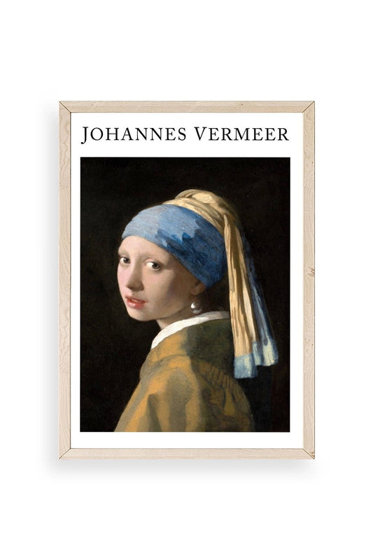 İnci Küpeli Kız Ahşap Çerçeveli Tablo 50 x 70