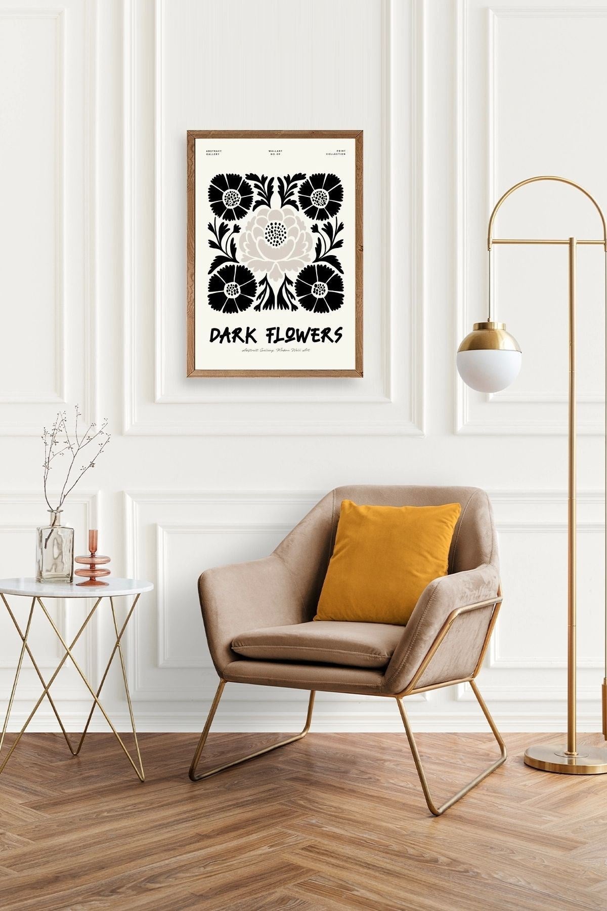 Çiçek Ahşap Çerçeveli Tablo 50 x 70