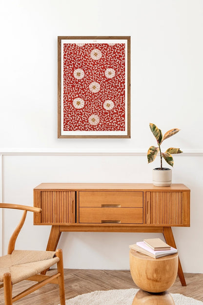 Çiçekler Ahşap Çerçeveli Tablo 17 x 23