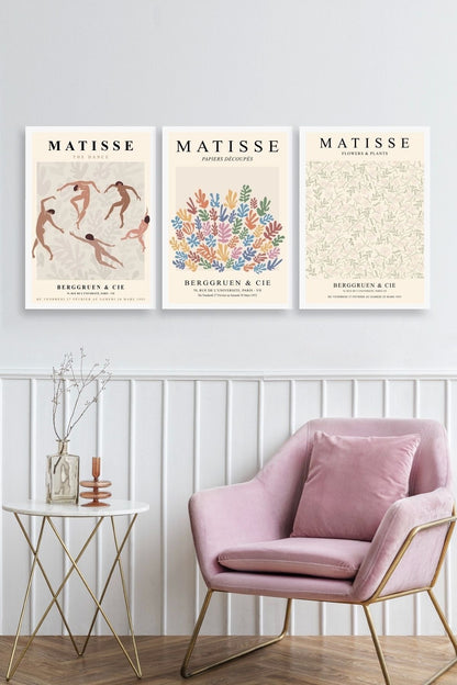 Matisse Üçlü Ahşap Çerçeveli Tablo 30 x 40