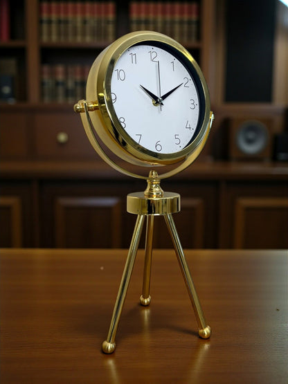 Zentime Gold Lüks Üç Ayaklı Masa Saati