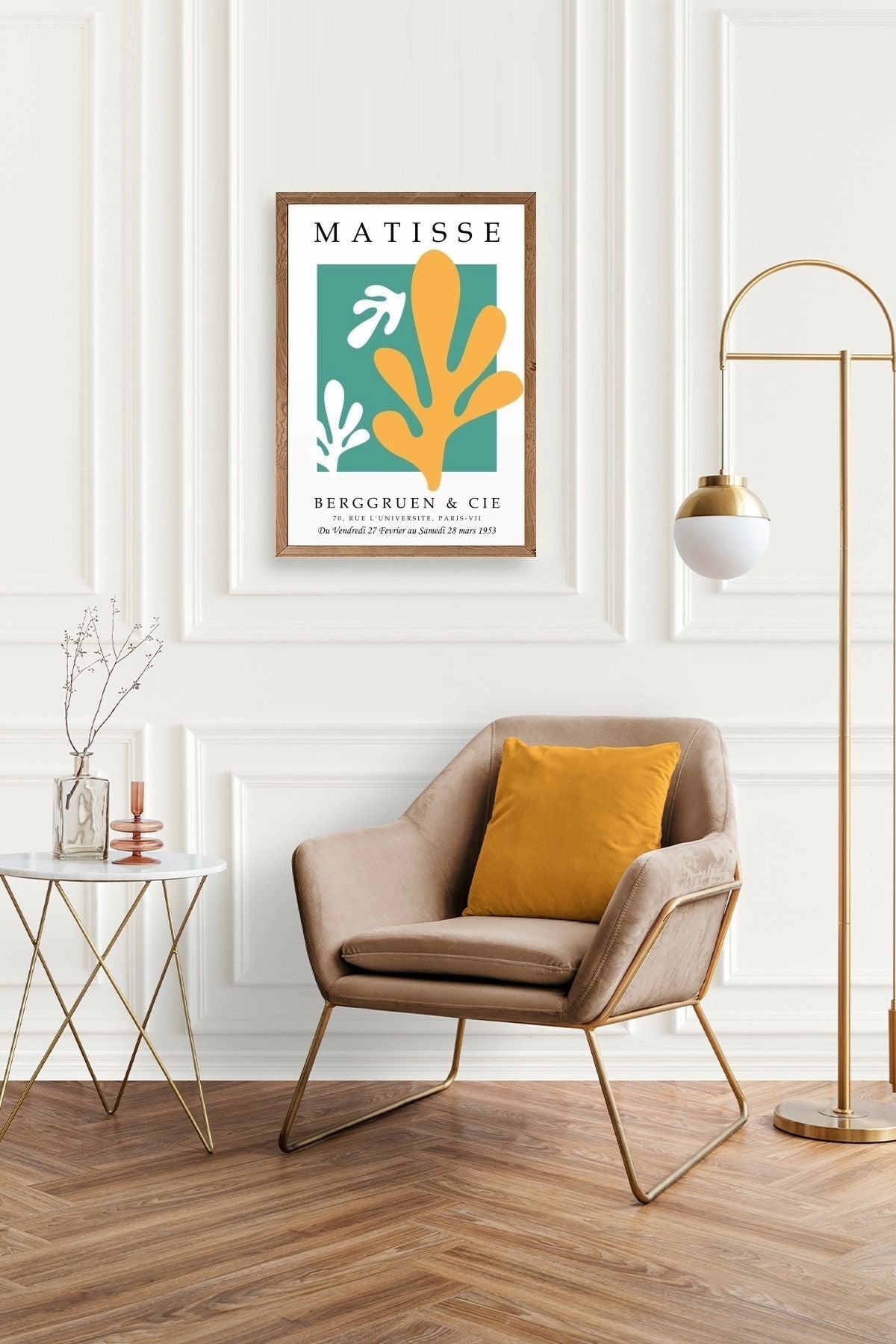 Soyut Ahşap Çerçeveli Tablo 50 x 70