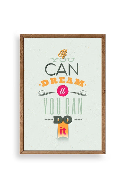 Motto Ahşap Çerçeveli Tablo 50 x 70