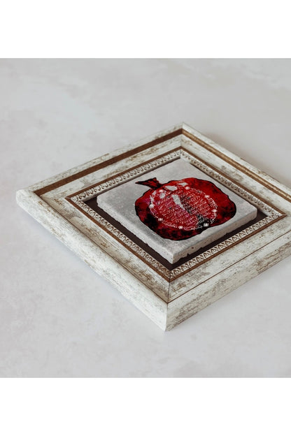 Bereket Duası Çerçeveli Taş Tablo , Çerçeveli Taş Duvar Dekoru 20 cm