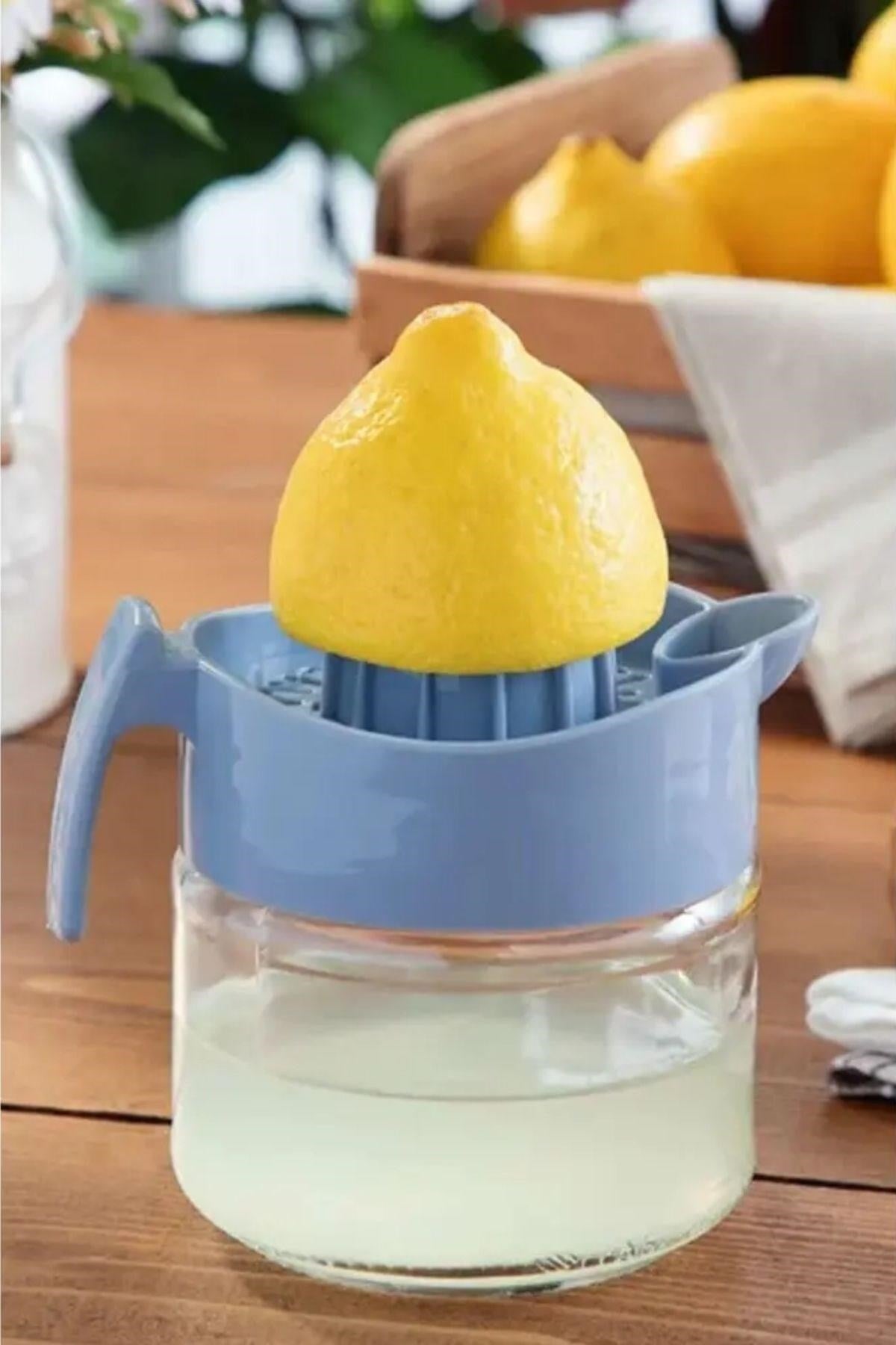 BUFFER® 300ml Cam Hazneli Pratik Limon Narenciye Sıkacağı KC-405