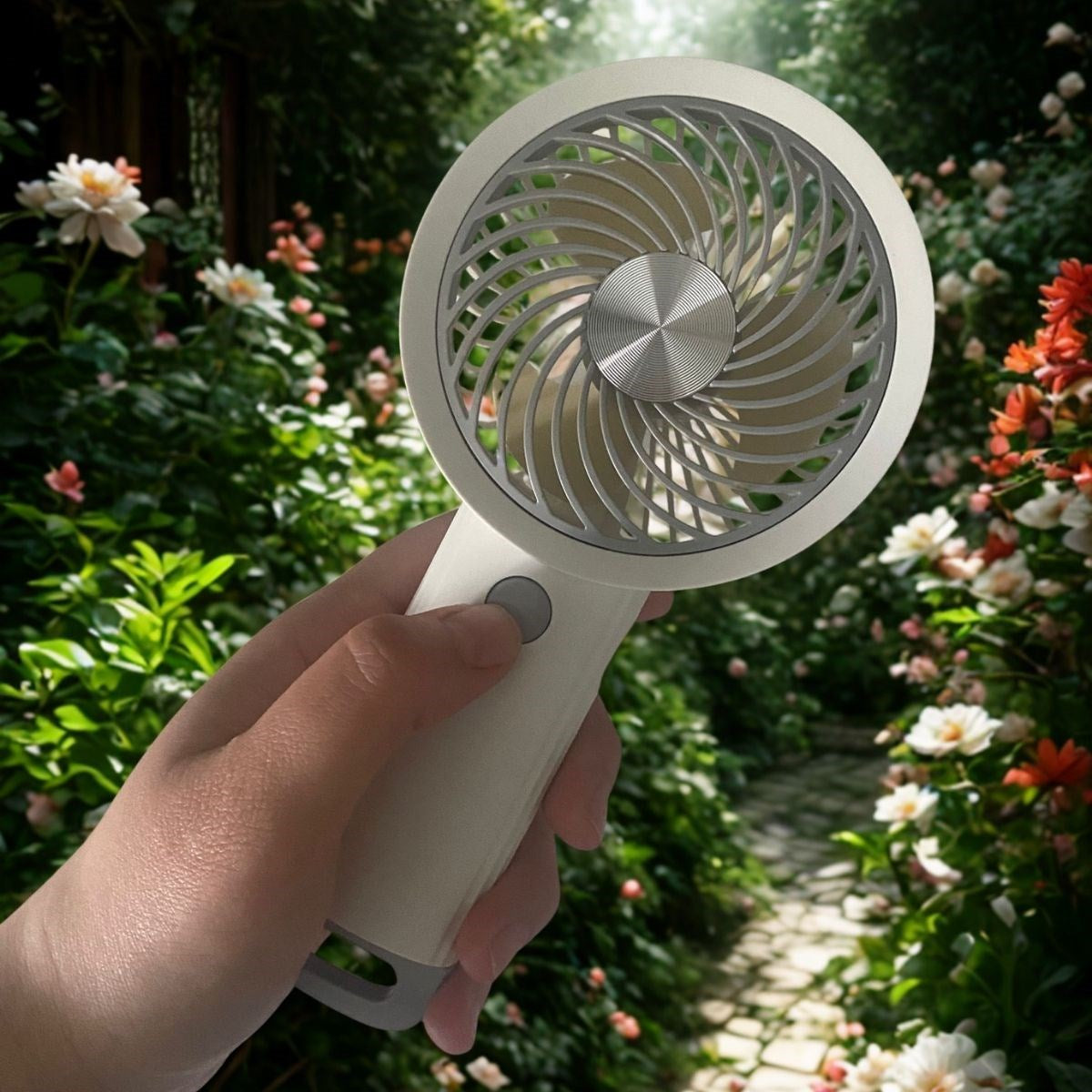 BUFFER®  USB ile Şarj Olabilen 3 Ayarlı Fan Modlu Çanta Tipi El Fanı