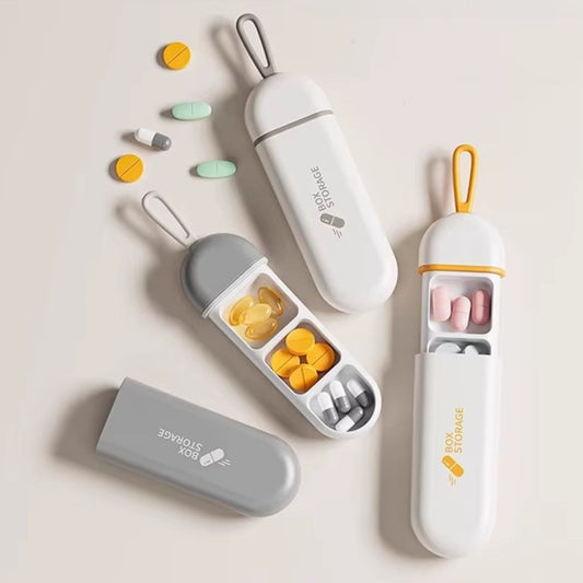 BUFFER® 3 Bölmeli Taşınabilir Seyahat Tipi Hap Saklama Kutusu İlaç Saklama Kutusu