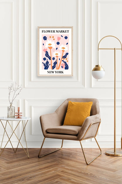 Çiçek Ahşap Çerçeveli Tablo 30 x 42