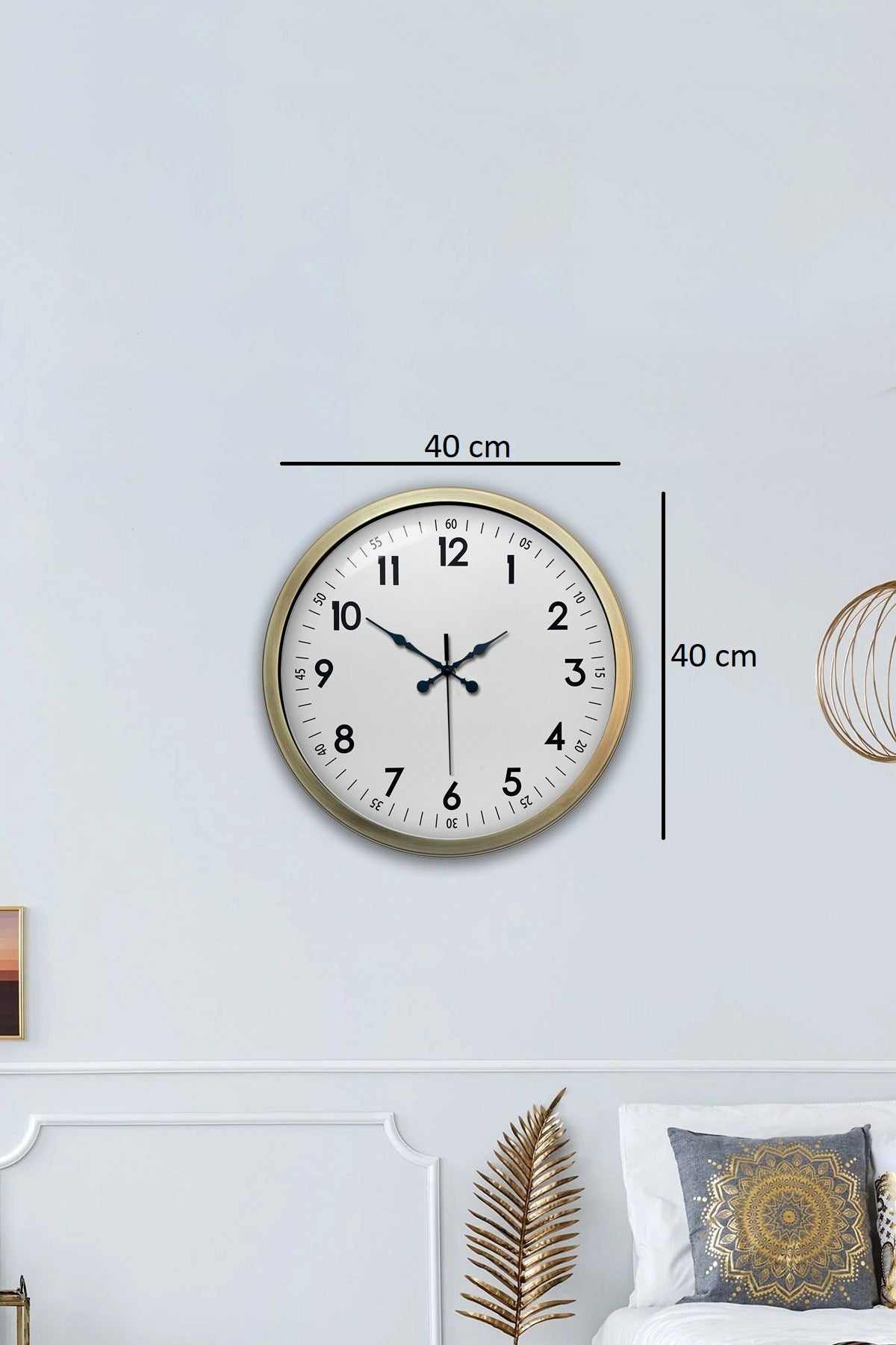 Zentime 40 Cm Eskitme Vintage Duvar Saati