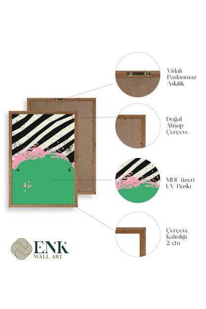 Modern Ahşap Çerçeveli Tablo 50 x 70