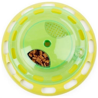 BUFFER® Döner Tablalı Kedi Yemek Yeme Kabı Eğlenceli Kedi Yemek Tabağı