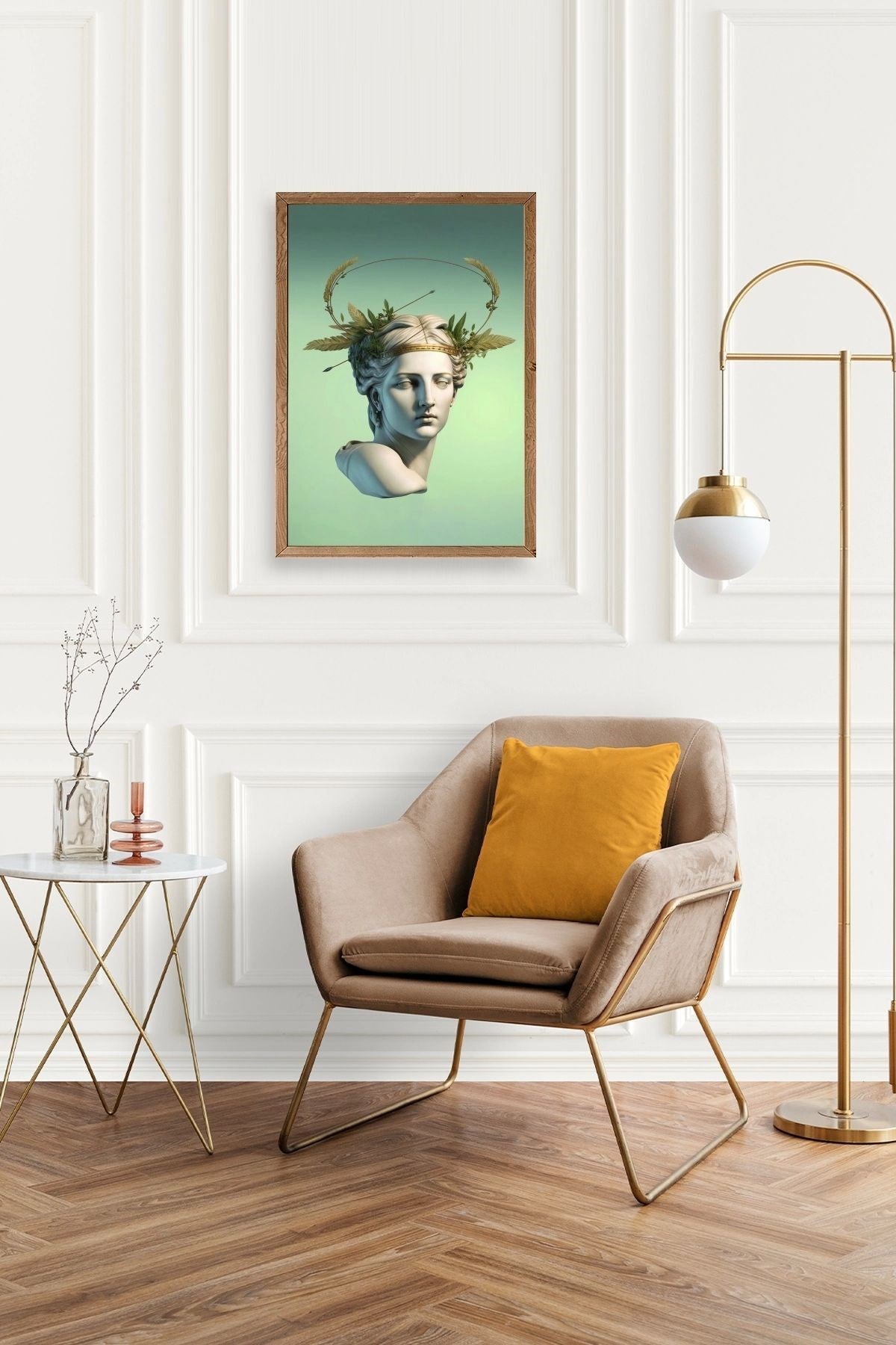 Heykel Ahşap Çerçeveli Tablo 50 x 70