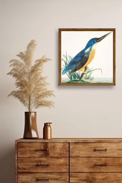 Kuş Ahşap Çerçeveli Tablo 50 x 50