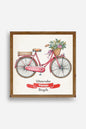 Bisiklet Ahşap Çerçeveli Tablo 50 x 50