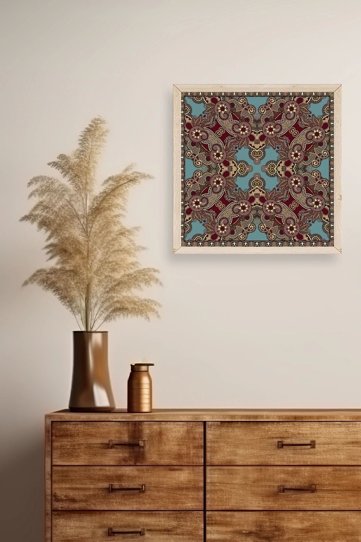 Desen Ahşap Çerçeveli Tablo 23 x 23