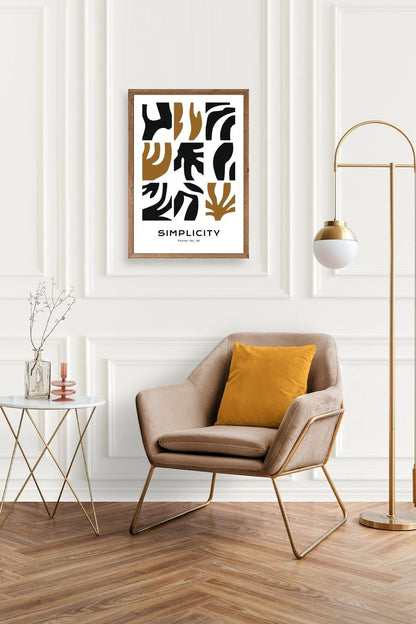 Soyut Poster Ahşap Çerçeveli Tablo 23 x 30