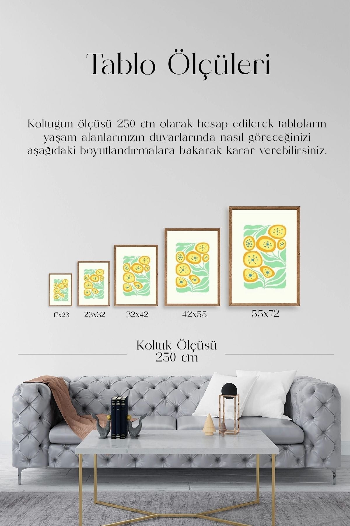 Çiçek Ahşap Çerçeveli Tablo 23 x 30
