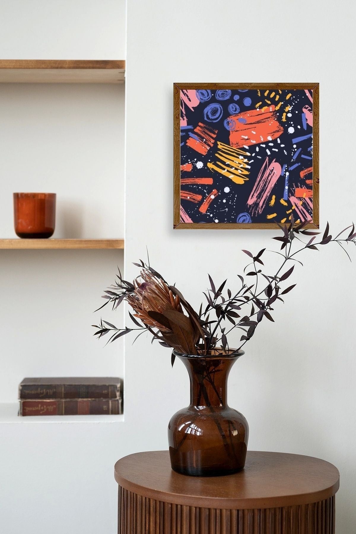 Modern Ahşap Çerçeveli Tablo 23 x 23