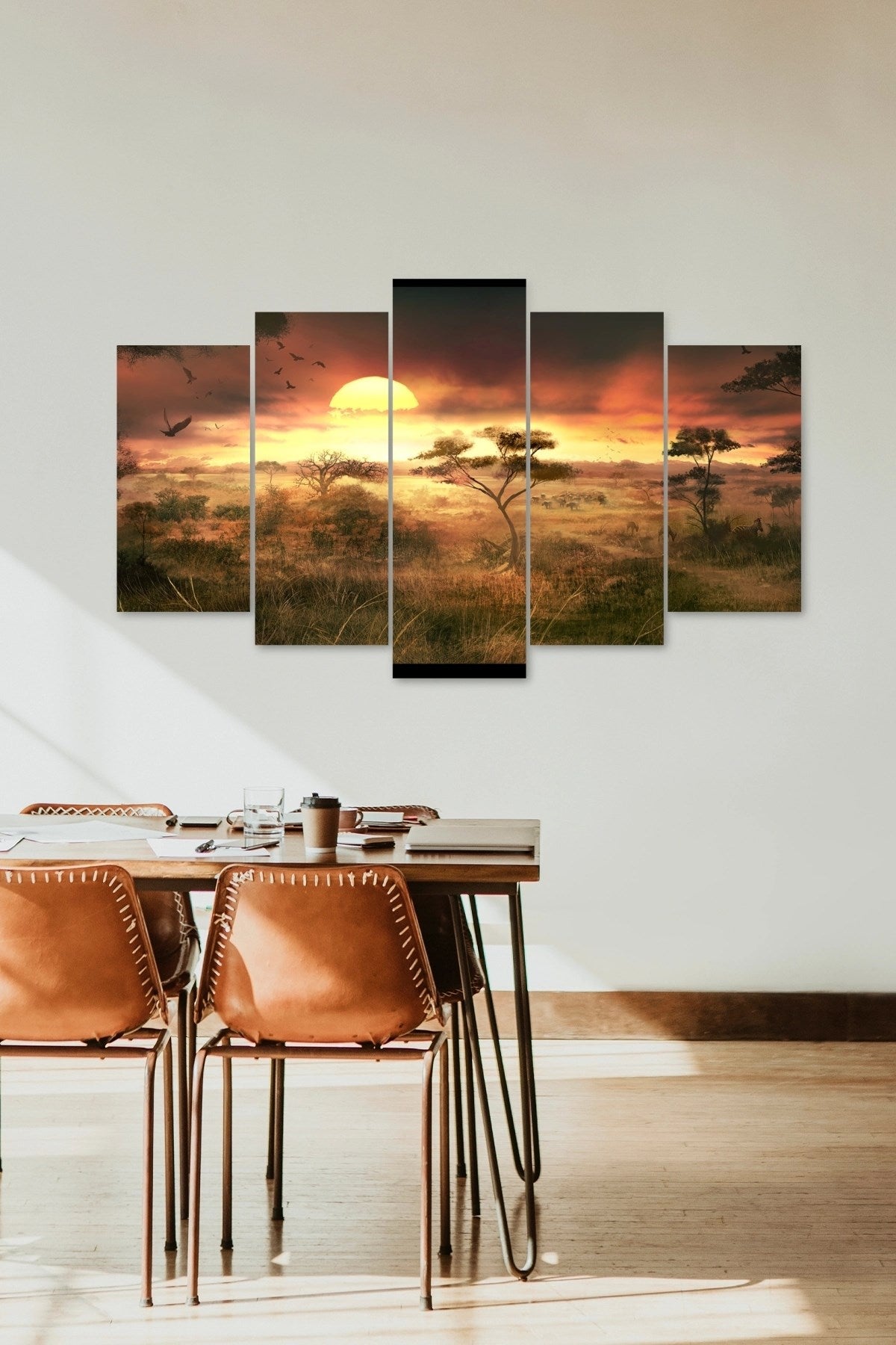 Manzara Doğa 5 Parçalı Mdf Tablo 60 x 100