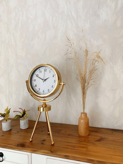 Zentime Gold Lüks Üç Ayaklı Masa Saati