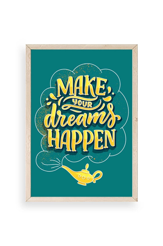 Motto Ahşap Çerçeveli Tablo 17 x 23