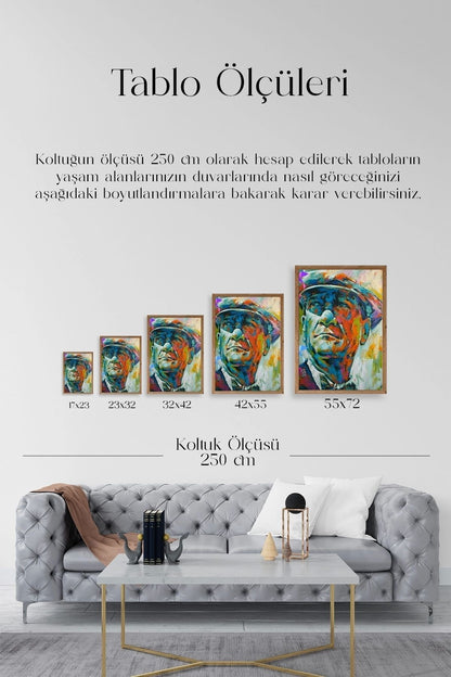 Atatürk Ahşap Çerçeveli Tablo 23 x 30