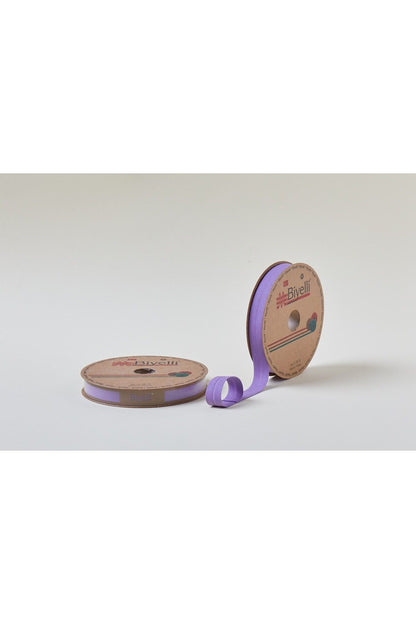 Biye Koton Katlı D51 Açık Mor 2 cm 25 Metre %65 Koton %35 Polyester