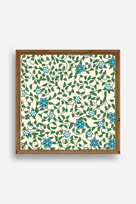 Çiçek Ahşap Çerçeveli Tablo 50 x 50