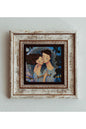 Sarılan Sevgililer Çerçeveli Taş Tablo , Çerçeveli Taş Duvar Dekoru 20 cm