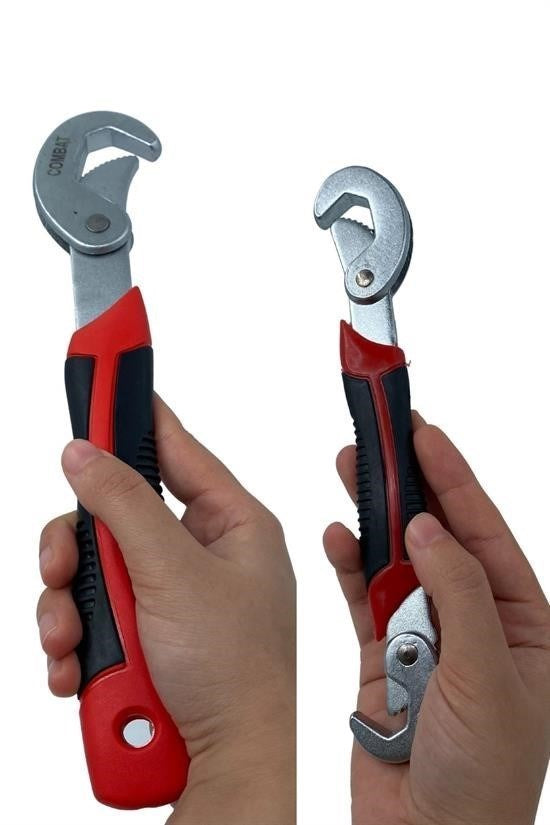 BUFFER® Çok Fonksiyonlu Ergonomik  Ayarlanabilir Büyük Küçük Akıllı Pense Anahtar 2li Set