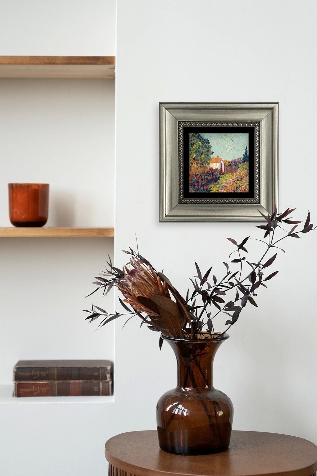 Van Gogh Çerçeveli Taş Tablo 20 cm