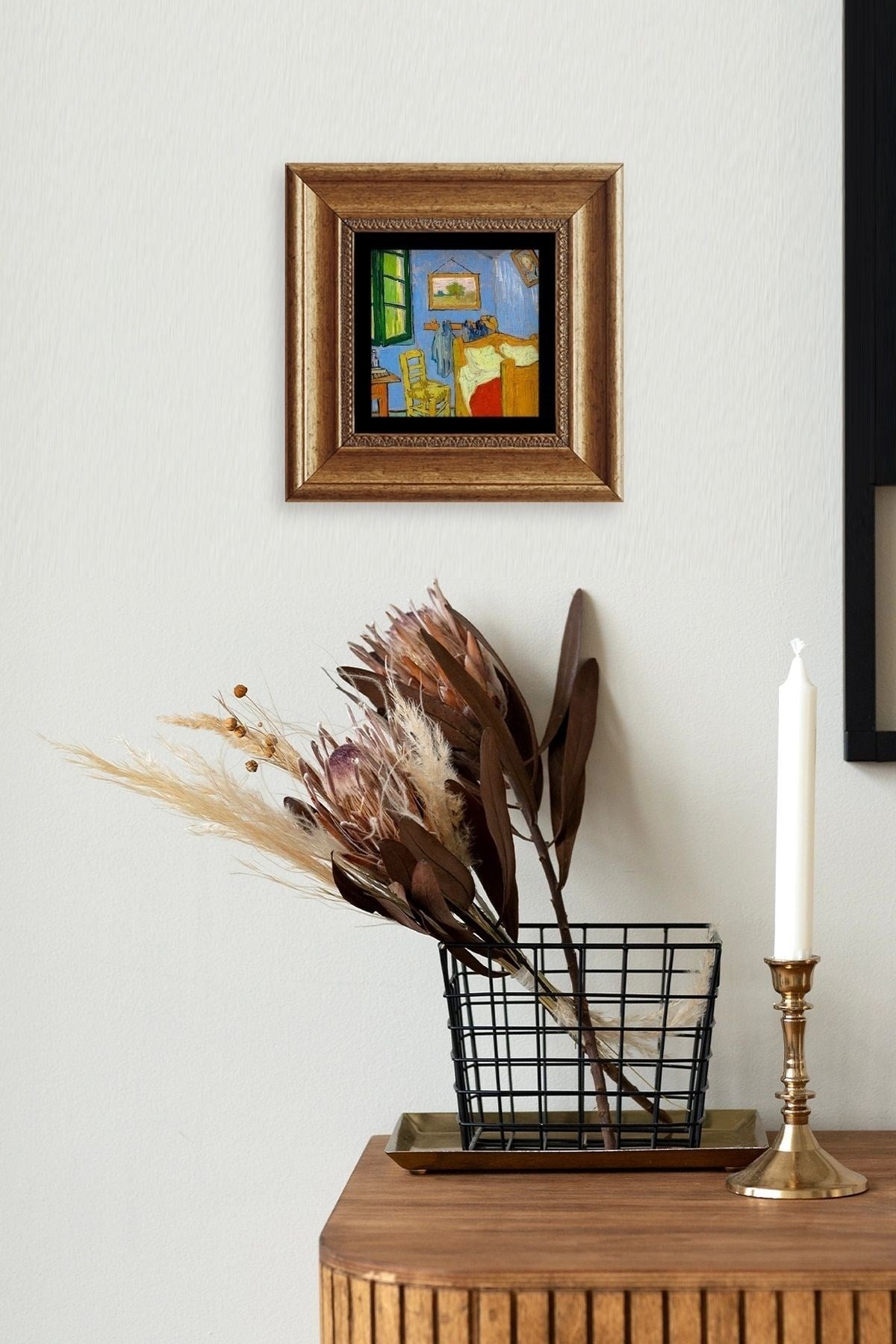 Van Gogh Çerçeveli Taş Tablo 20 cm