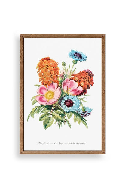 Bahar Çiçekleri Ahşap Çerçeveli Tablo 30 x 42