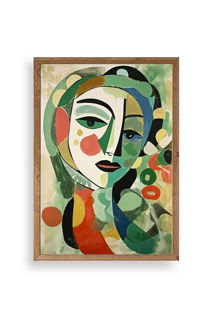 Soyut Ahşap Çerçeveli Tablo 50 x 70