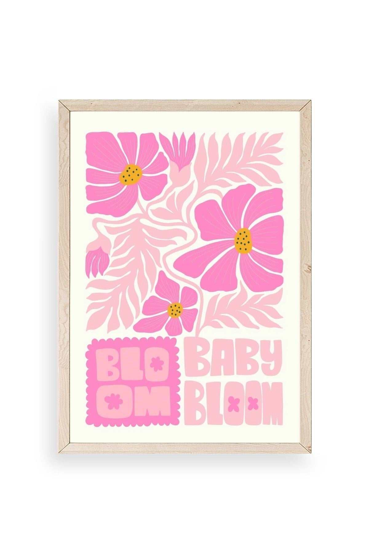 Çiçek Ahşap Çerçeveli Tablo 23 x 30