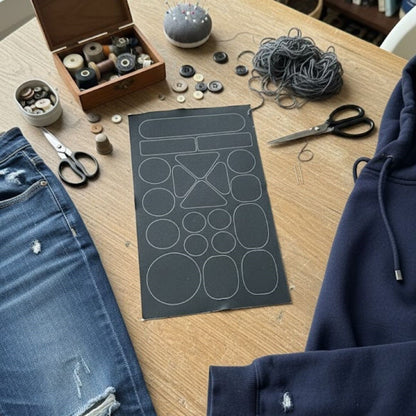 Siyah Yapışkanlı Yama Bantları – Delik Kapatma, Yırtık ve Aşınma İçin Güçlü Tamir Bandı