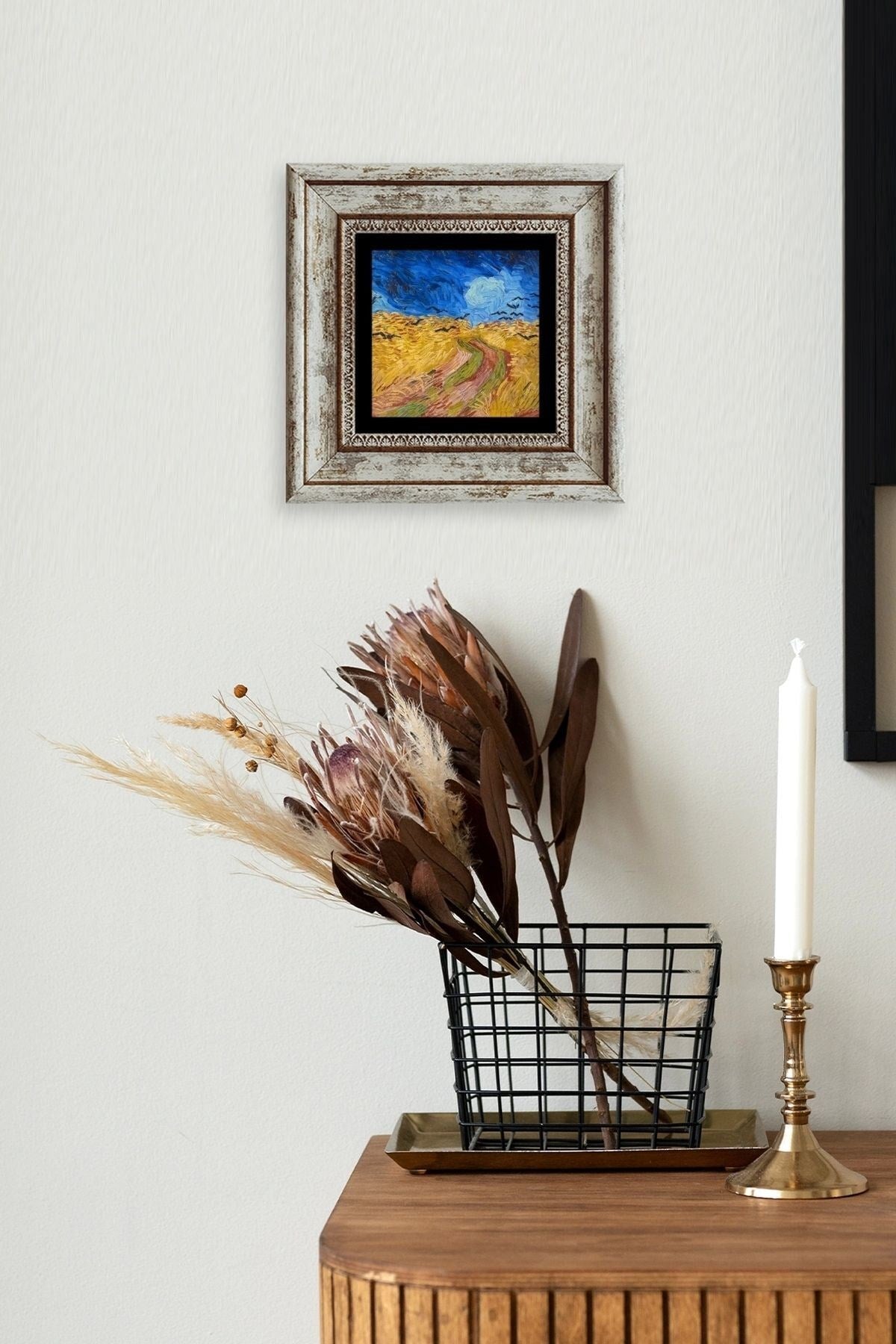 Van Gogh Çerçeveli Taş Tablo 20 cm