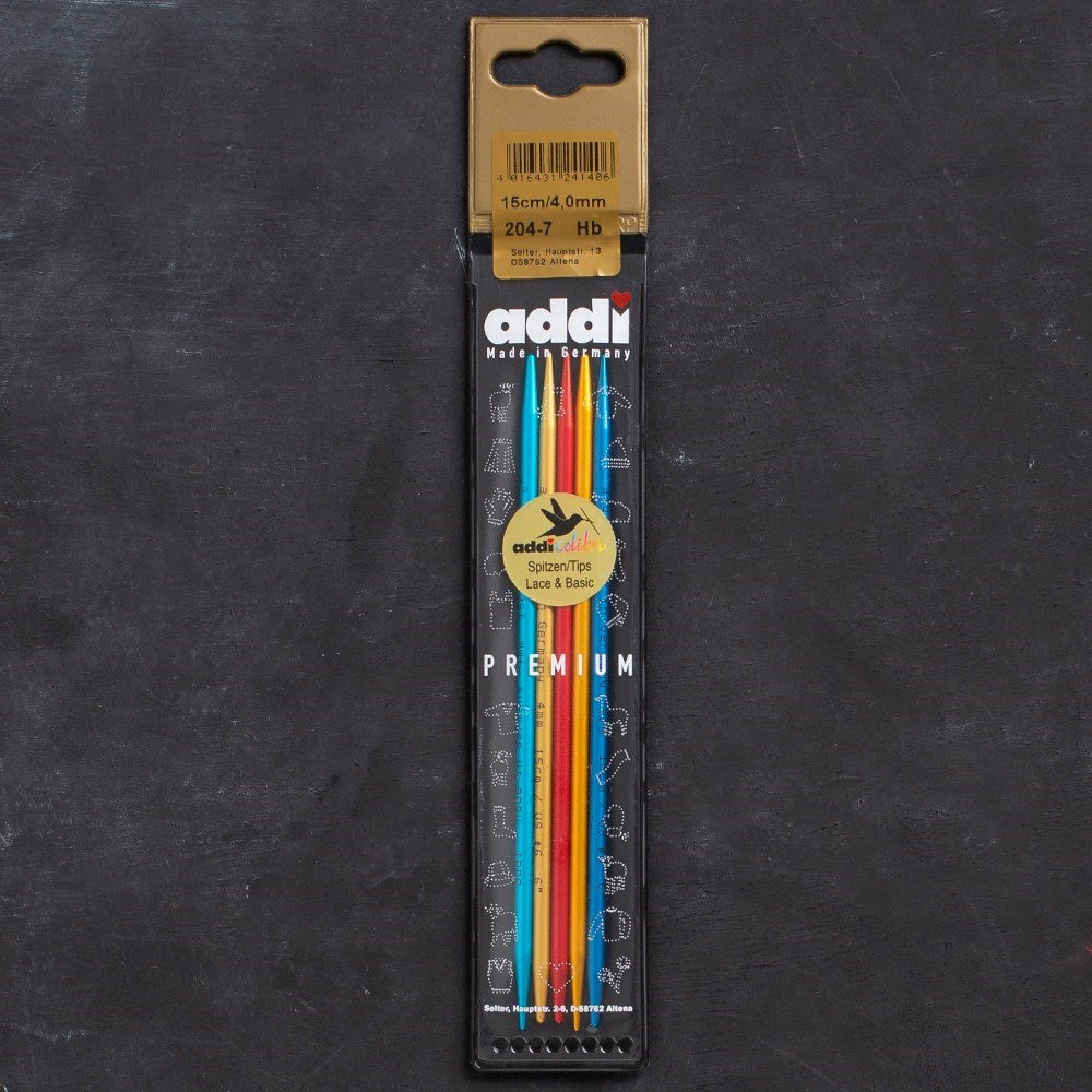 Addi Colibri 4mm 15cm Renkli Çorap Şişi - 204-7