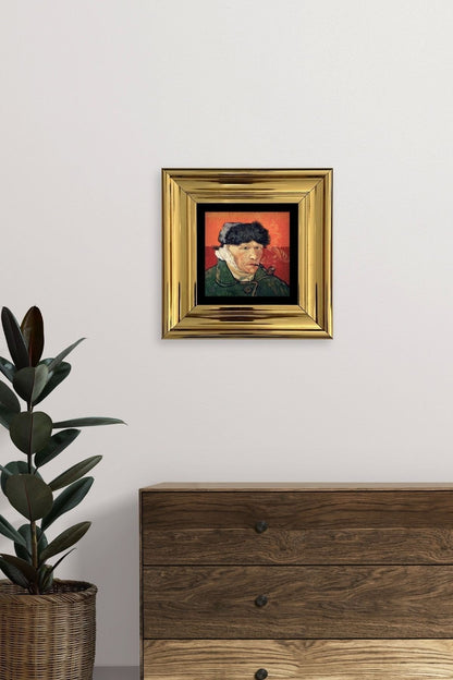 Van Gogh Çerçeveli Taş Tablo 20 cm