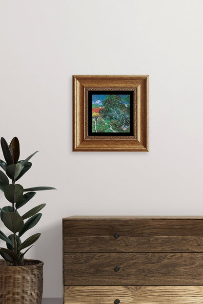 Van Gogh Çerçeveli Taş Tablo 20 cm