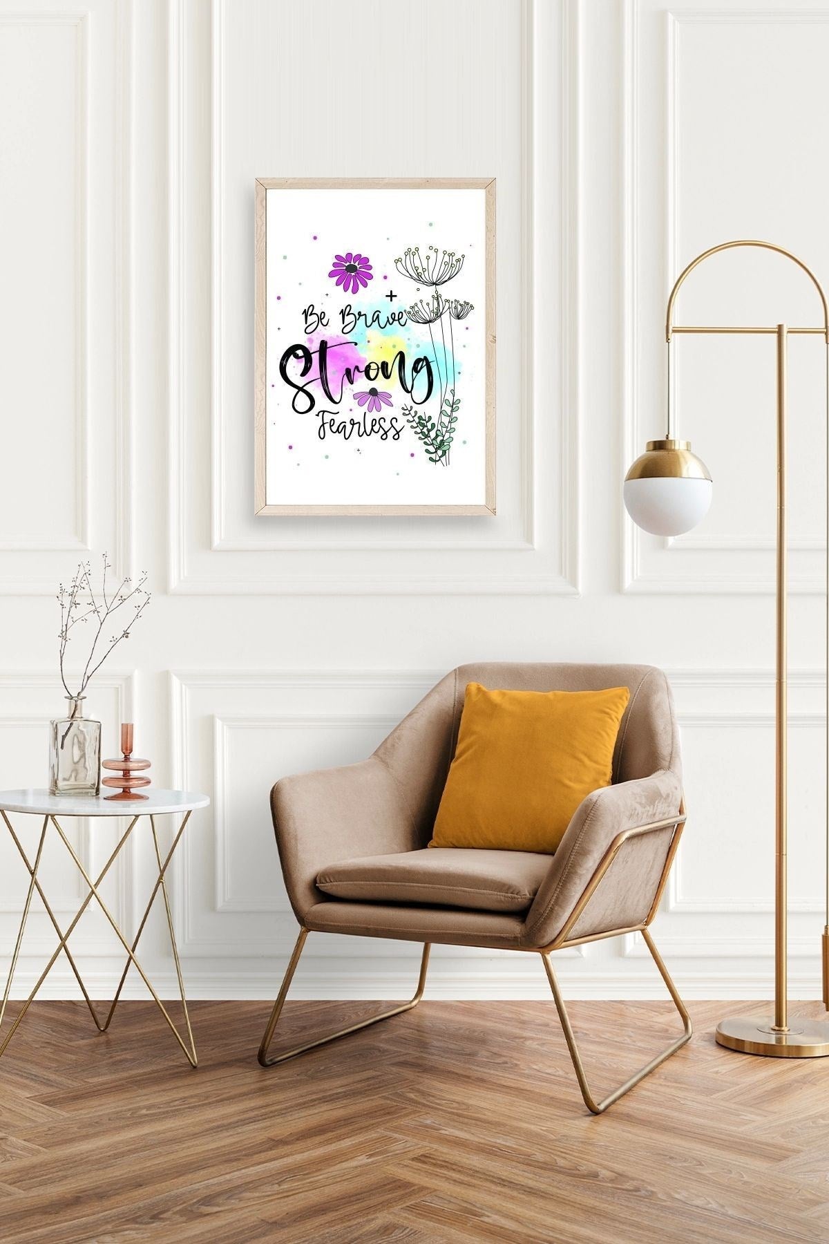 Motto Ahşap Çerçeveli Tablo 17 x 23