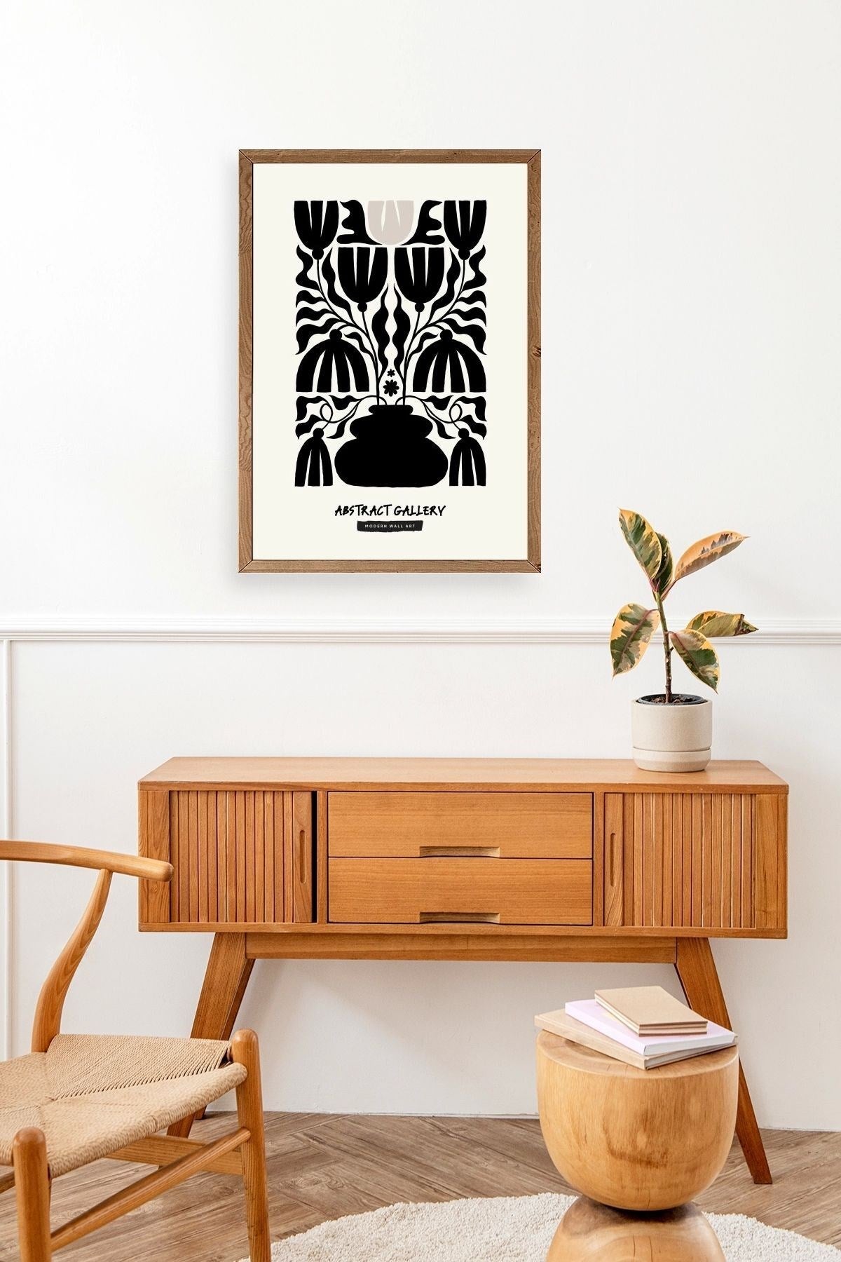 Çiçek Ahşap Çerçeveli Tablo 23 x 30