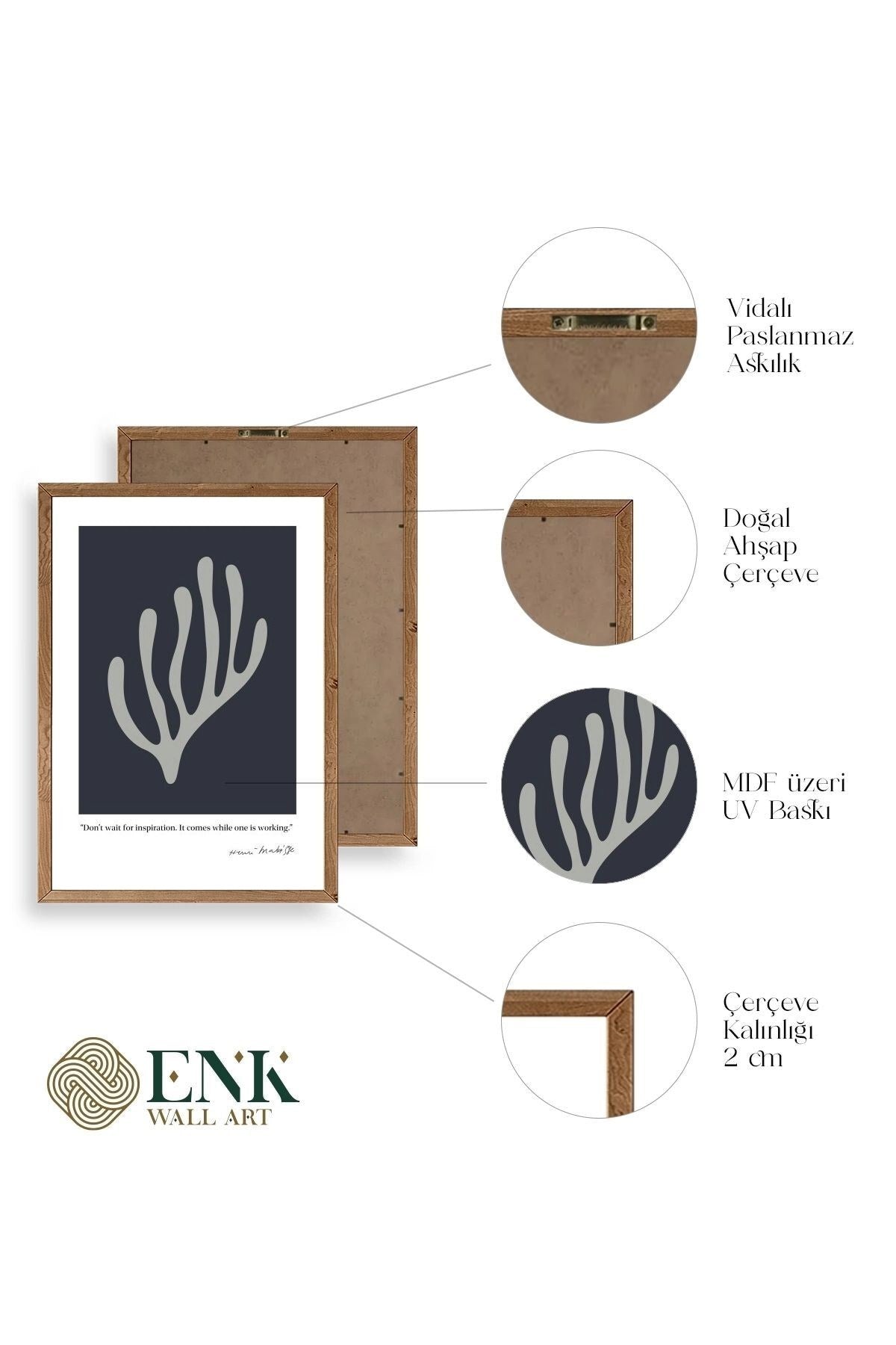 Henri Matisse Ahşap Çerçeveli Tablo 50 x 70