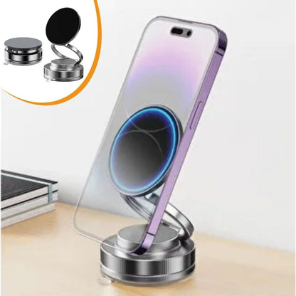 BUFFER® Vakumlu Manyetik Telefon Tutucu – Güçlü Vakum 360° Döner Araç İçi Telefon Standı, Ultra Sabit Manyetik Destekli Mobil Cihaz Aparatı