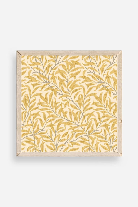 Yapraklar Ahşap Çerçeveli Tablo 50 x 50