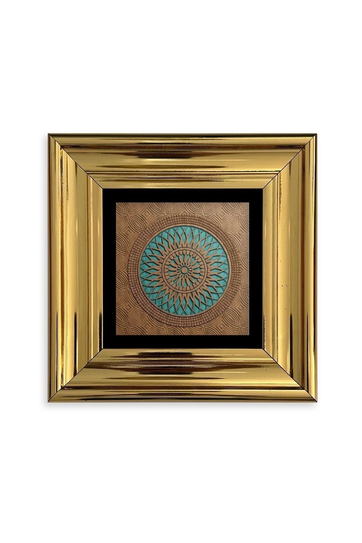 Motif Çerçeveli Taş Tablo 20 cm